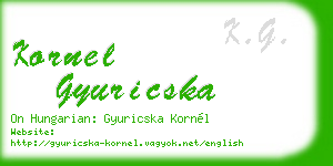 kornel gyuricska business card